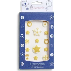 Décor sucré pour gâteau Noël doré Framboiselle 30g^Gifi Discount