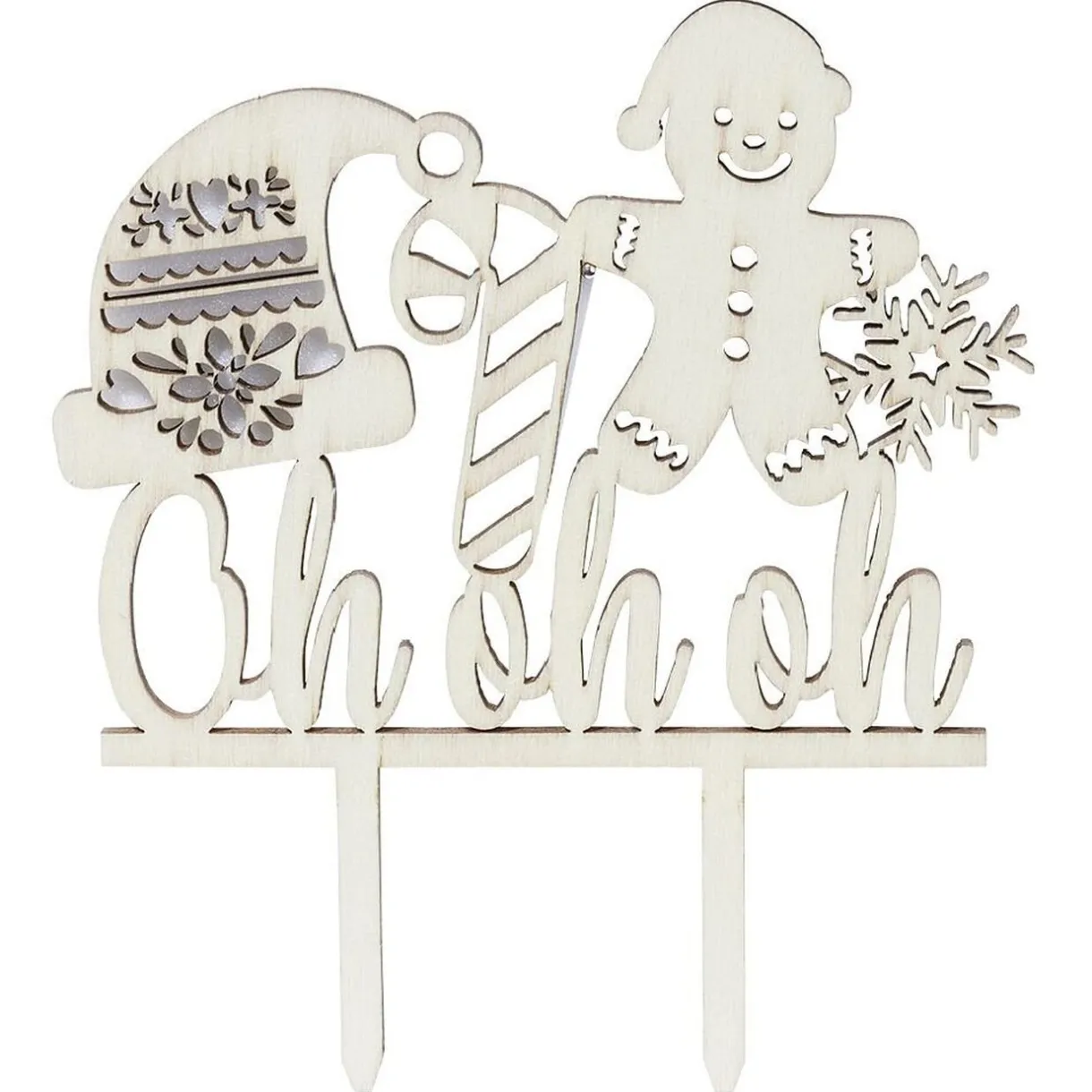 Décoration gâteau de Noël en bois beige^Gifi Outlet