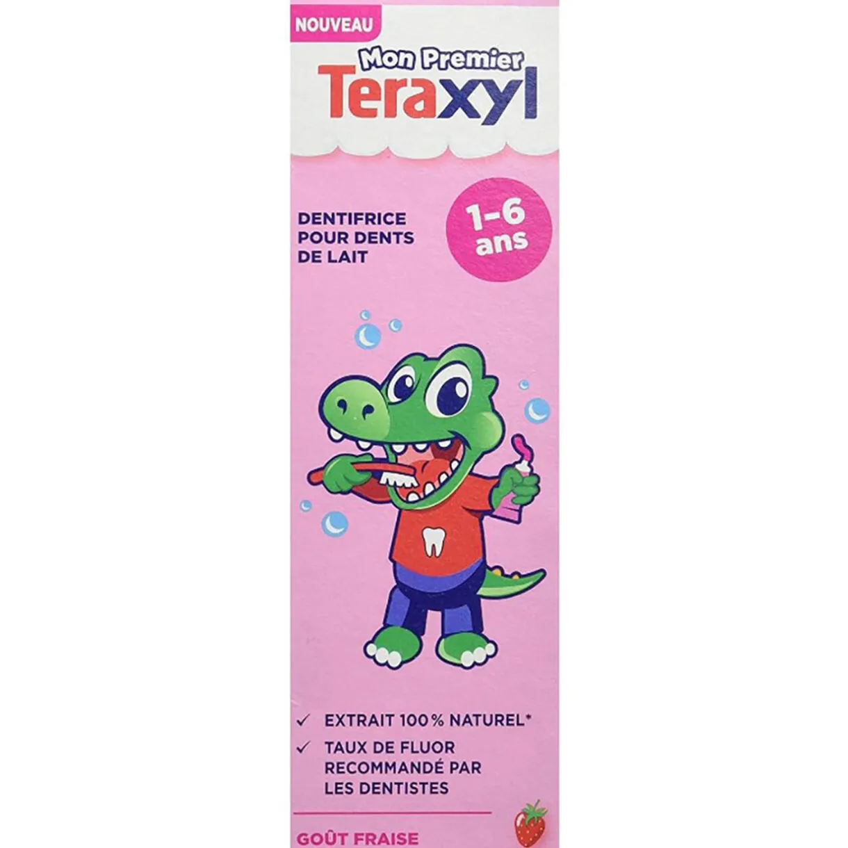 Discount Gifi Dentifrice enfant Teraxyl goût fraise 1-6 ans pour dents de lait 75ml