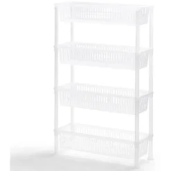 Desserte 4 niveaux plastique transparent 50x19,5xH82cm^Gifi Hot