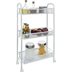 Desserte cuisine 3 niveaux métal blanc^Gifi Clearance