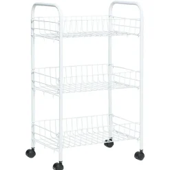 Desserte de cuisine 3 niveaux blanc^Gifi Discount