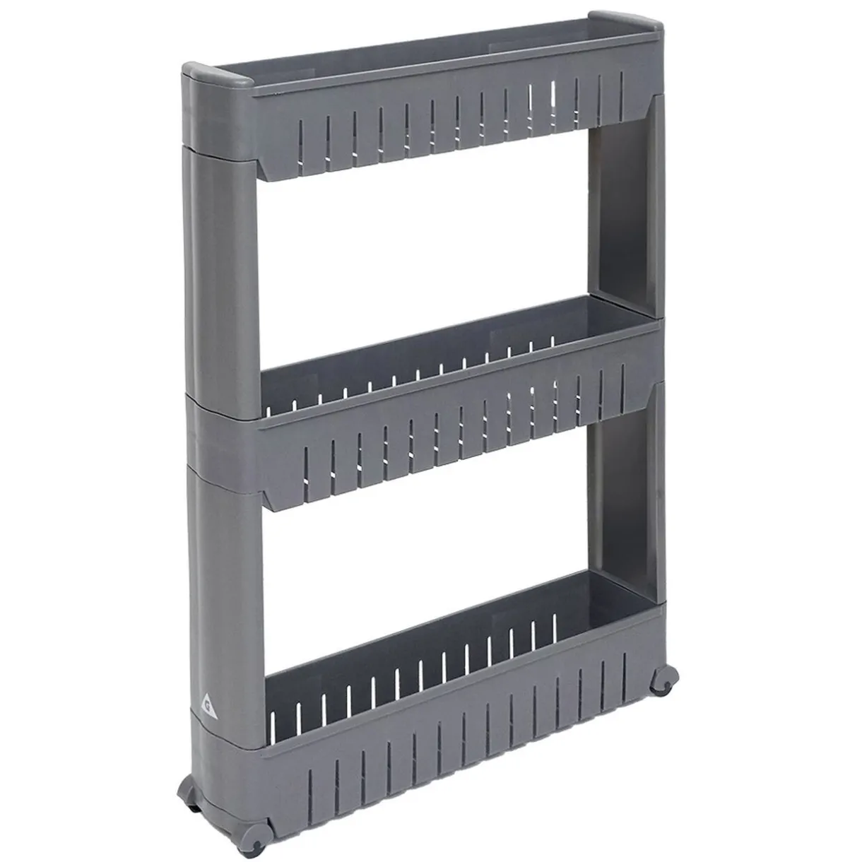 Desserte de cuisine à roulettes 3 niveaux gris 54,5x12,5xH.72cm^Gifi Online
