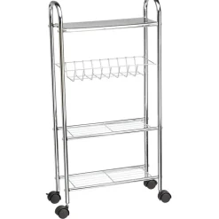 Gifi Desserte de salle de bains 4 niveaux métal gris