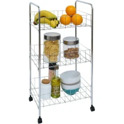 Desserte en métal 3 niveaux - 35,5xH66,5x26cm^Gifi Online