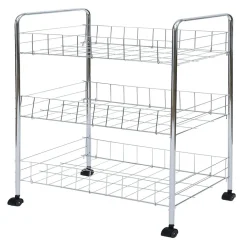 Desserte en métal 3 niveaux - 35,5xH66,5x26cm^Gifi Online