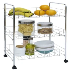 Desserte en métal 3 niveaux - 35,5xH66,5x26cm^Gifi Online