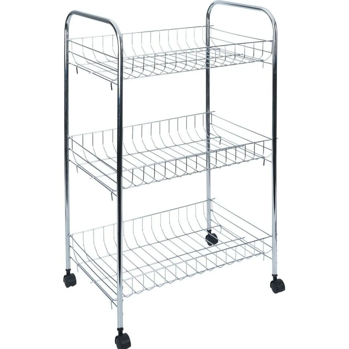 Desserte en métal gris 3 niveaux - L.41xl.26,5xH.61,5cm^Gifi Hot