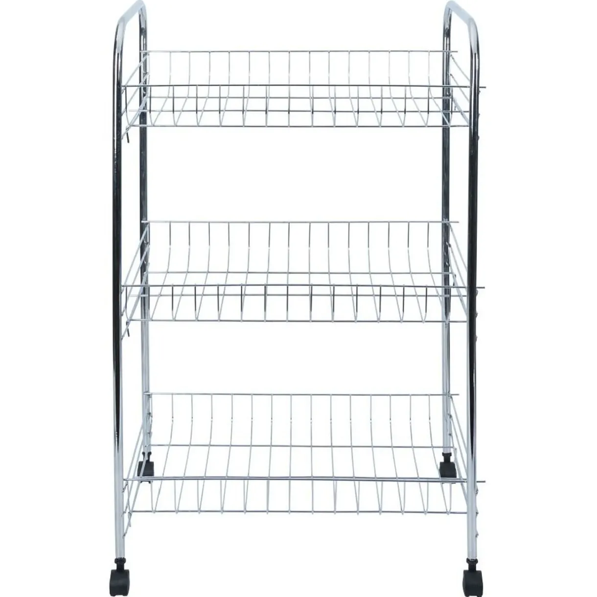 Desserte en métal gris 3 niveaux - L.41xl.26,5xH.61,5cm^Gifi Hot