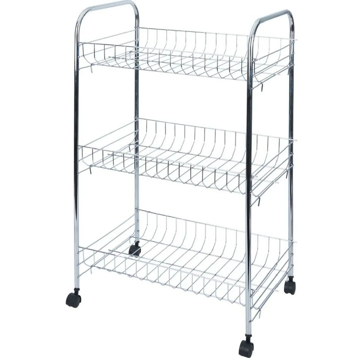 Desserte en métal gris 3 niveaux - L.41xl.26,5xH.61,5cm^Gifi Hot