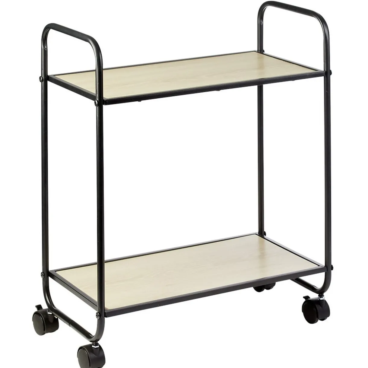 Desserte style industriel sur roulettes naturel et noir^Gifi New