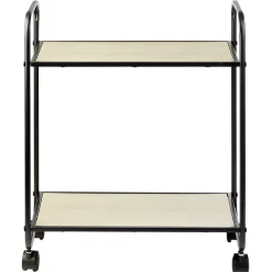 Desserte style industriel sur roulettes naturel et noir^Gifi New