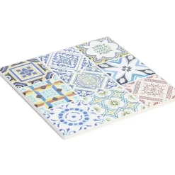 Dessous de plat carré céramique design carreau de ciment 15,2x15,2cm^Gifi Online