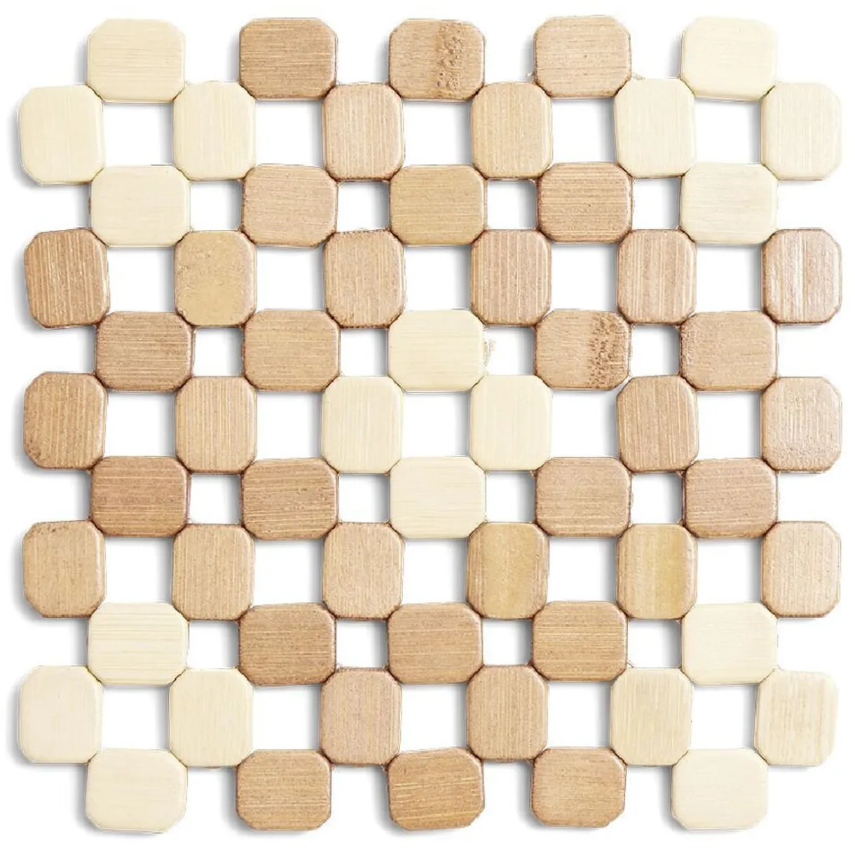 Dessous de plat carré en bambou 19x19cm^Gifi Discount