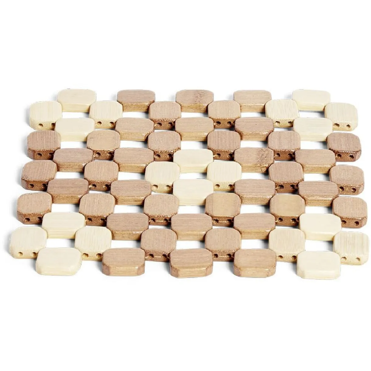 Dessous de plat carré en bambou 19x19cm^Gifi Discount