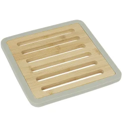 Dessous de plat en bambou avec contour en silicone^Gifi Online
