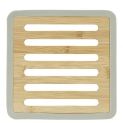 Dessous de plat en bambou avec contour en silicone^Gifi Online
