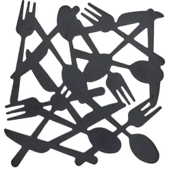 Dessous de plat métal noir L19,5xl19xH1cm^Gifi Sale