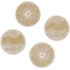 Dessous de verre jute naturel et blanc Ø8,5cm x4^Gifi Sale