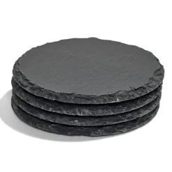 Dessous de verre rond en ardoise Ø10cm^Gifi Outlet