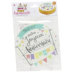 Disque azyme motif joyeux anniversaire 20 g^Gifi Online