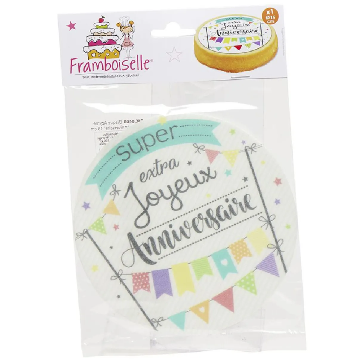 Disque azyme motif joyeux anniversaire 20 g^Gifi Online