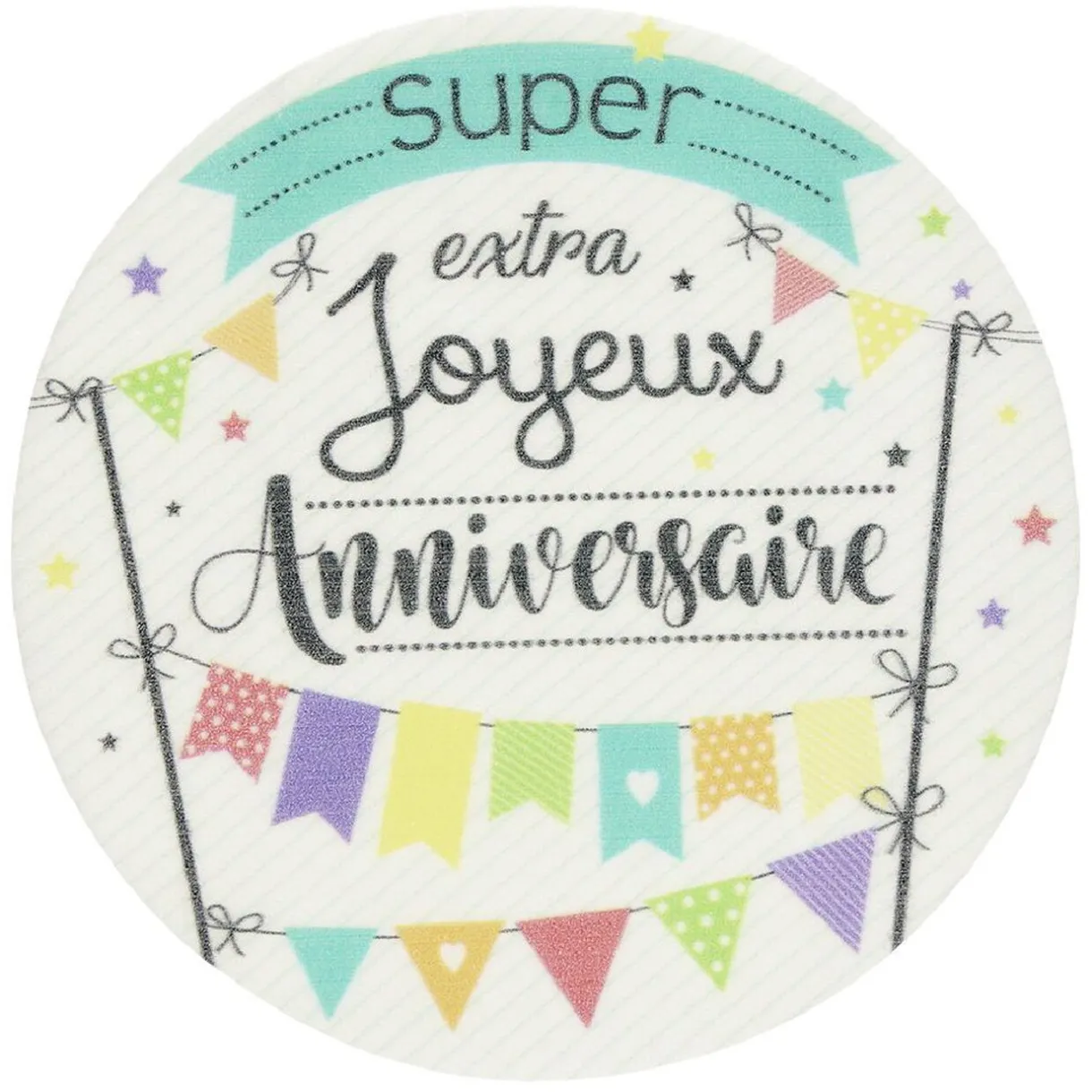 Disque azyme motif joyeux anniversaire 20 g^Gifi Online