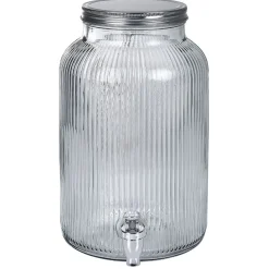 Distributeur à boisson en verre strié 5,5L^Gifi Outlet