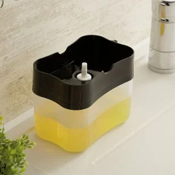 Best Gifi Distributeur à savon liquide vaisselle 385 ml et éponge