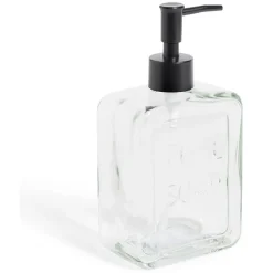 New Gifi Distributeur à savon 500ml inscription Pure Soap en verre 4 coloris