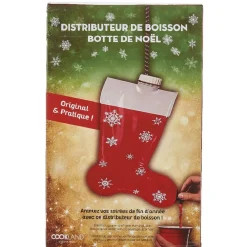 Distributeur de boisson suspendu forme chaussette de Noël 2L^Gifi New