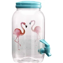 Distributeur de boisson transparent motif flamant rose 3,5 L^Gifi Discount