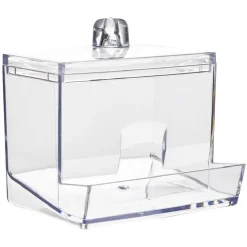 Best Gifi Distributeur de coton-tiges transparent