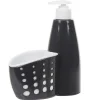Nettoyage Et Entretien|Gifi Distributeur de liquide vaisselle avec compartiment à éponge noir