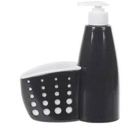Nettoyage Et Entretien|Gifi Distributeur de liquide vaisselle avec compartiment à éponge noir