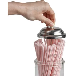 Distributeur de pailles transparent gris^Gifi Online