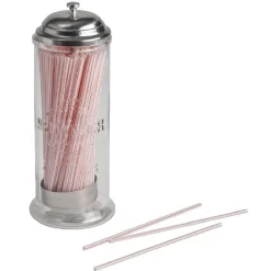 Distributeur de pailles transparent gris^Gifi Online