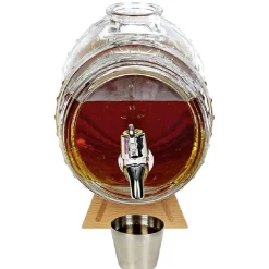 Distributeur de rhum avec socle en bois 1,5 L^Gifi Outlet