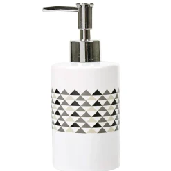 Gifi Distributeur de savon blanc motifs triangles