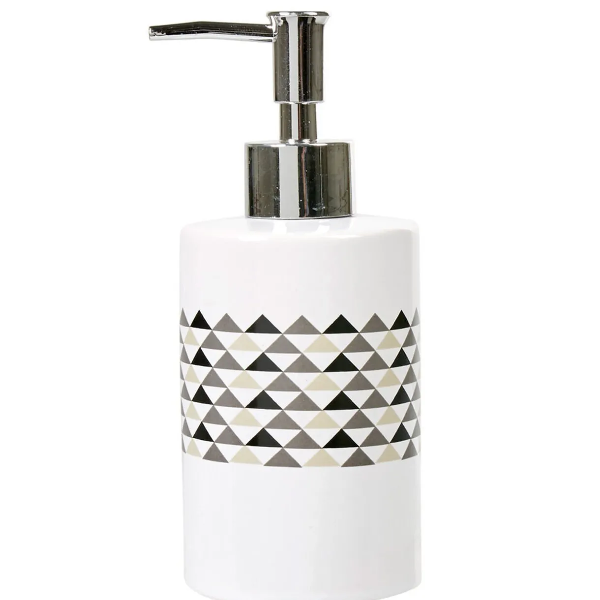 Gifi Distributeur de savon blanc motifs triangles