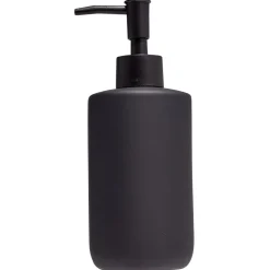 New Gifi Distributeur de savon céramique noir Ø7xH18,5cm