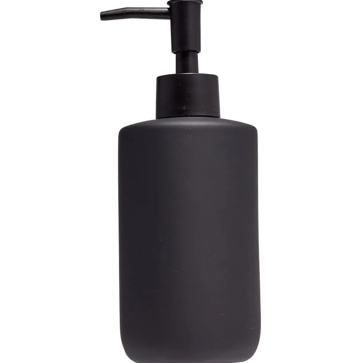 New Gifi Distributeur de savon céramique noir Ø7xH18,5cm