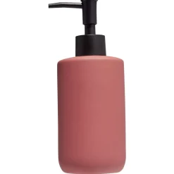 Discount Gifi Distributeur de savon céramique rouge Ø7xH18,5cm