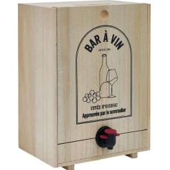 Distributeur de vin en bois pour cubi 5L^Gifi Clearance