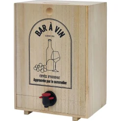 Distributeur de vin en bois pour cubi 5L^Gifi Clearance