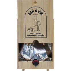 Distributeur de vin en bois pour cubi 5L^Gifi Clearance