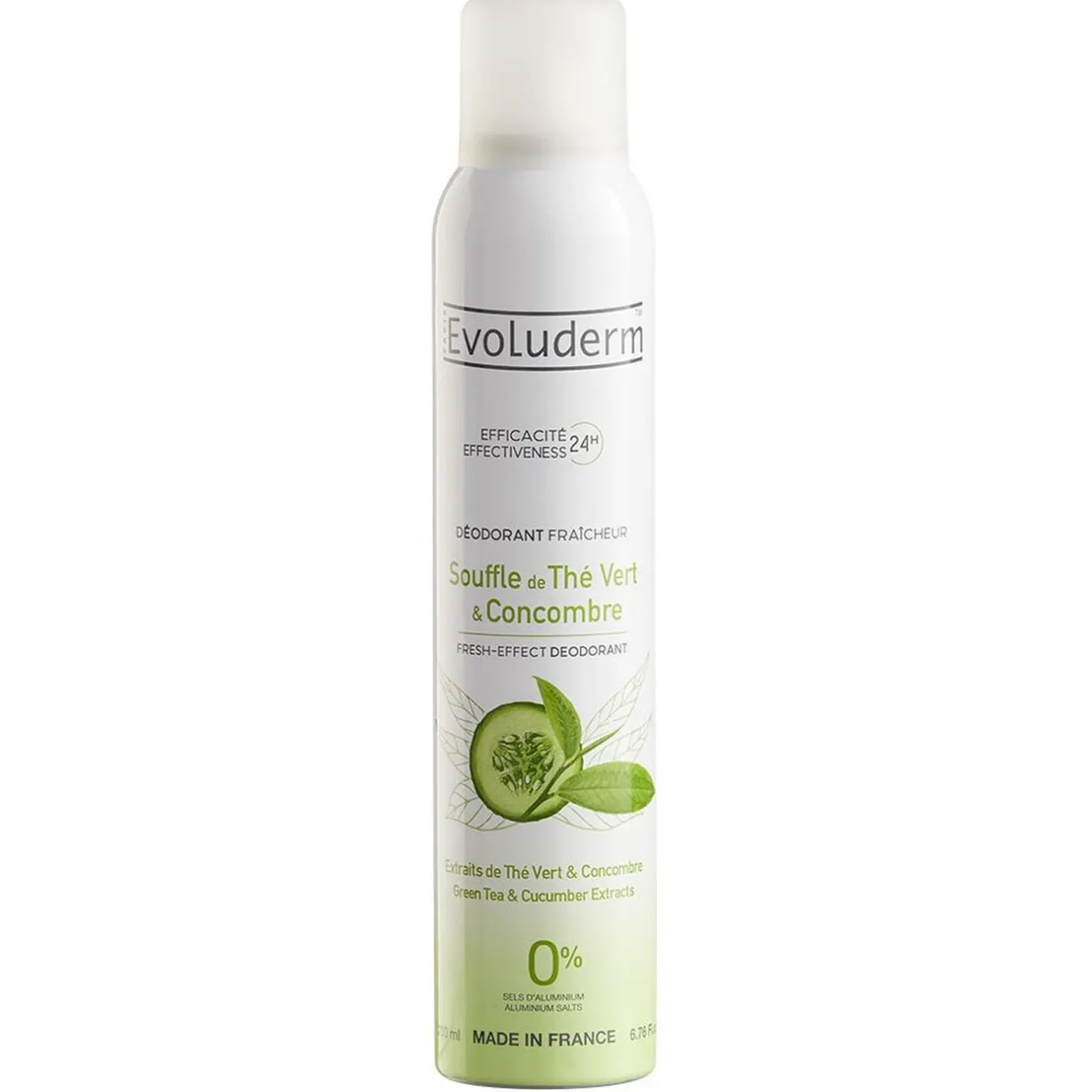 Hot Gifi Déodorant Evoluderm thé vert concombre 200 ml