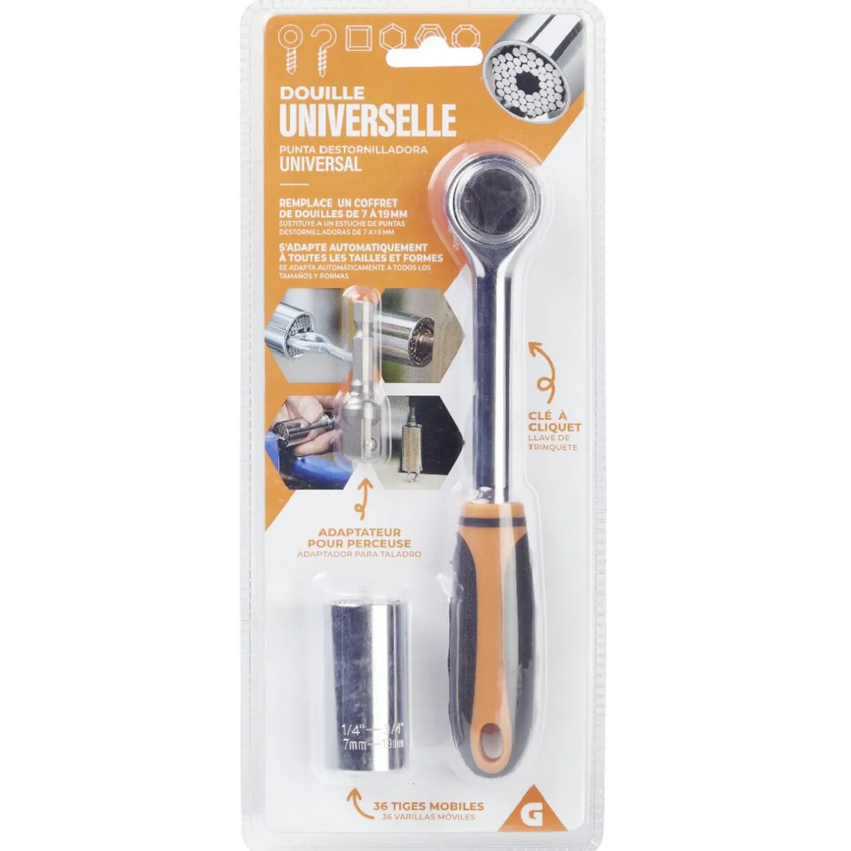 Online Gifi Douille universelle clé à cliquet avec adaptateur pour perçeuse