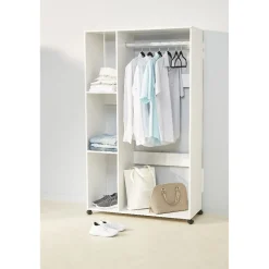 Rangement|Gifi Dressing vestiaire à roulettes