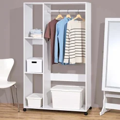 Rangement|Gifi Dressing vestiaire à roulettes